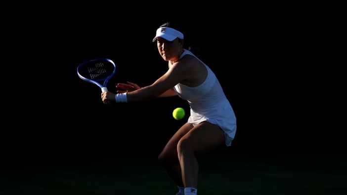 Lulu Sun lost in straight sets in the first round at Wimbledon. Photo / Getty Images