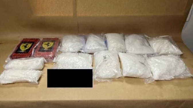 Police and Customs seized approximately 64kg of methamphetamine and 3.4kg of cocaine. Photo / Police