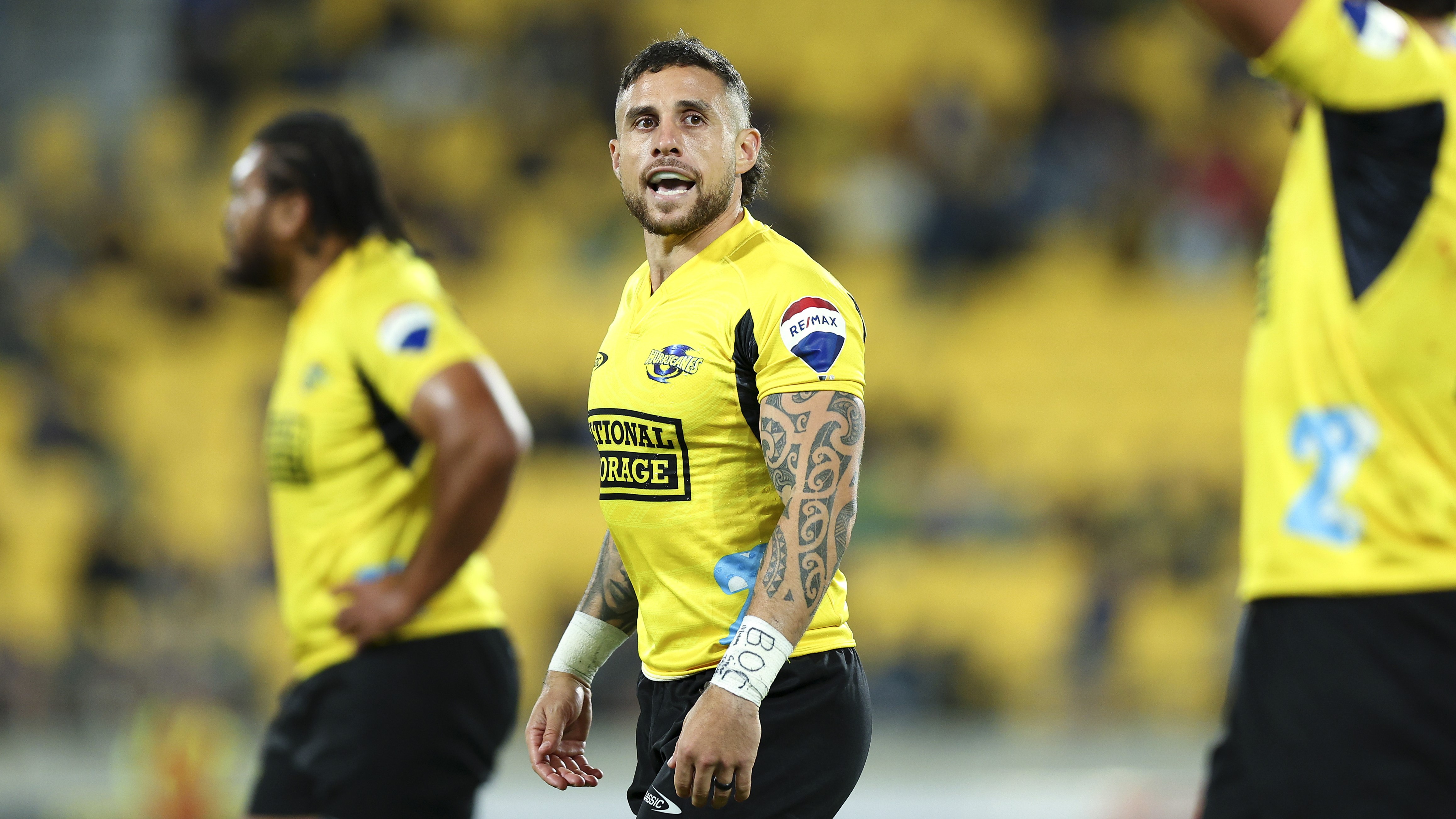  TJ Perenara of the Hurricanes looks on during the round three Super Rugby Pacific match between Hurricanes and Blues, March 09, 2024. Photo / Getty