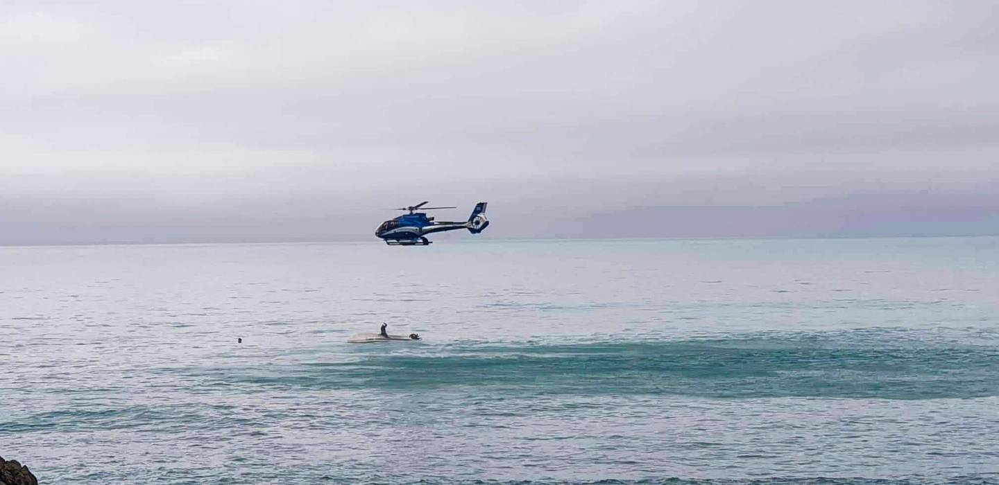 The rescue underway at Goose Bay. Photo / Supplied