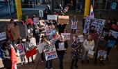 Secondary school teachers strike outside of Judith Collins' electorate office in Papakura, Auckland. New Zealand Herald photograph by Alyse Wright 20 August 2025.