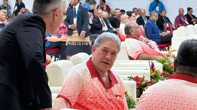 Foreign Minister Winston Peters at the Pacific Islands Forum opening ceremony in Tonga. Photo / John Tulloch