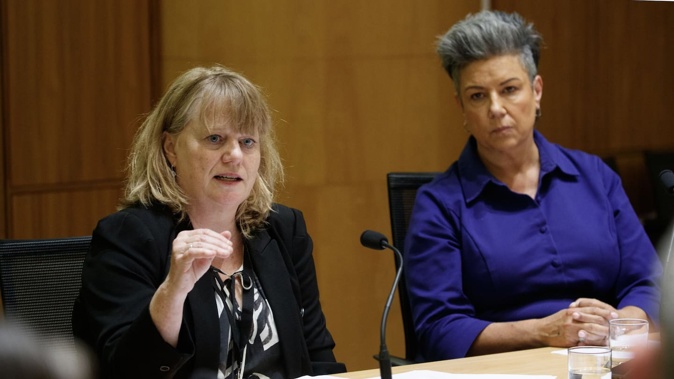 Pharmac chief executive Sarah Fitt (left), resigned last month. Chairwoman Paula Bennett (right) had previously refused to publicly express confidence in her. Photo / Mark Mitchell
