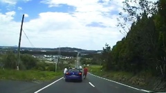 Dramatic dashcam footage has captured a scary Christmas Day road-rage incident in Flat Bush. Photo / Still from supplied video
