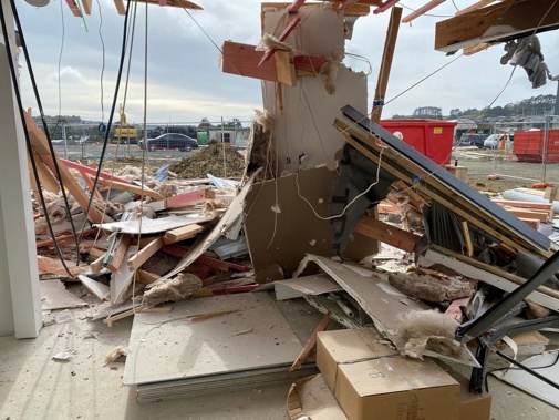 The damaged home will now need to be completely rebuilt. (Photo / Supplied)