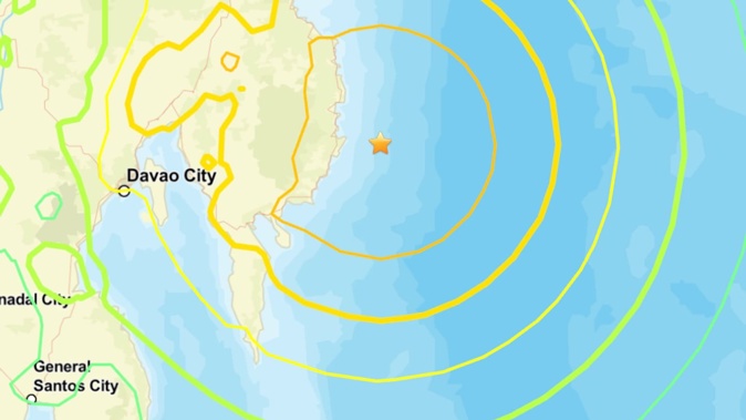 A 7.4 earthquake has been recorded in the Mindanao region of the Philippines. Photo / US Geological Survey