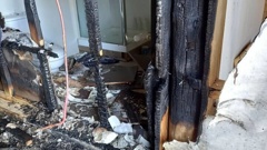 Damage inside the Whangārei Heads home after a lightning strike ignited a fire.