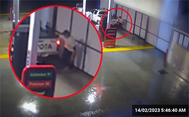 CCTV image of Joseph Ahuriri at the Waitomo Fuel Stop at Bay View 5.46am on February 14. This is the last known sighting of Ahuriri who has been missing since Cyclone Gabrielle struck Hawke's Bay. Photo / Supplied