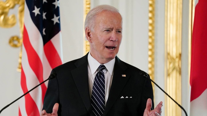 US President Joe Biden speaks during a news conference today. Photo / AP