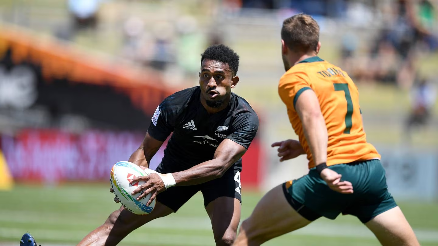 Akuila Rokolisoa made his presence felt in the All Blacks Sevens' win over Australia. Photo / Photosport