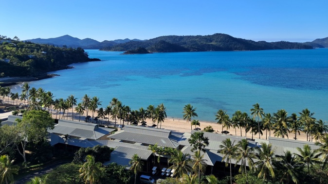 Glorious balcony views from Reef View Hotel. Photo / Mike Yardley