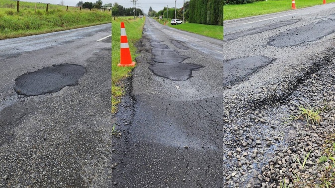 A No 1 Rd resident says pothole repairs aren't lasting so are a waste of money.