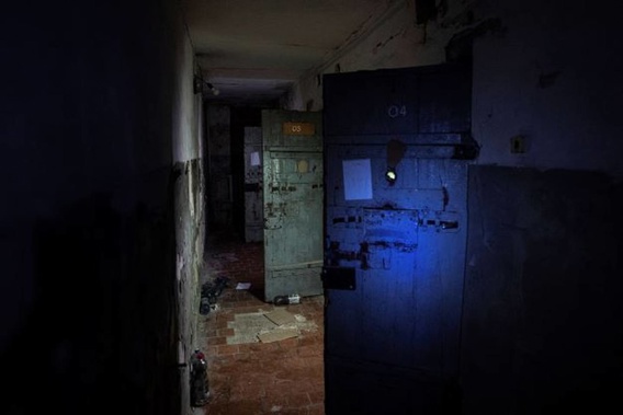 Holding cells in a basement of a police station used by Russian forces to detain and torture Ukrainians in the recently liberated town of Izium, Ukraine, pictured in September. Investigators are now looking at allegations of torture in Kherson. Photo / AP