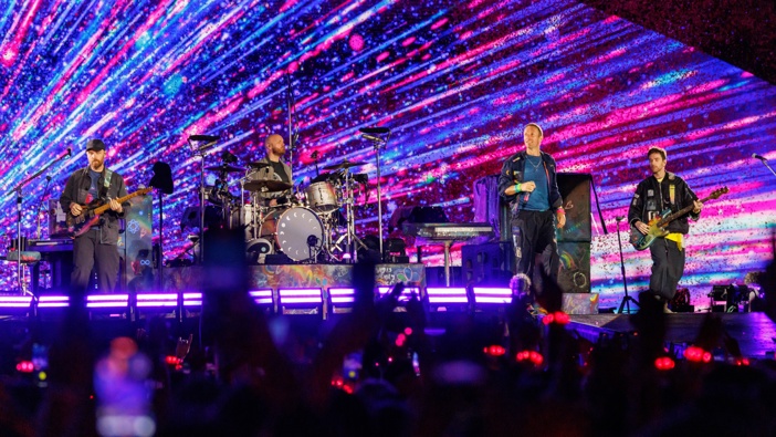 Coldplay performing at Eden Park,November 13, 2024. (Photo by Dave Simpson/WireImage)