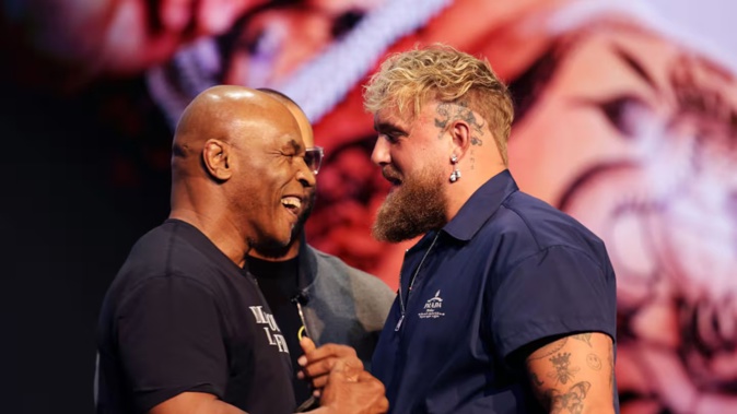 Mike Tyson and Jake Paul. Photo / Getty Images