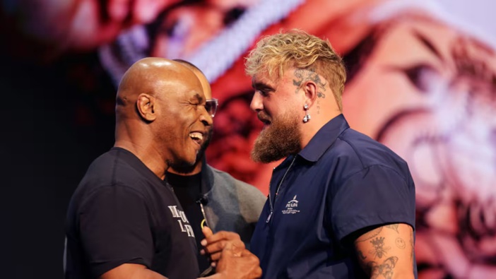 Mike Tyson and Jake Paul. Photo / Getty Images