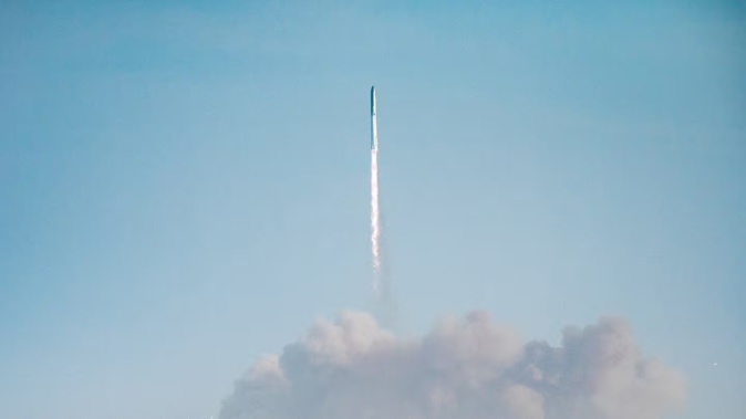 The SpaceX Starship rocket launches from Starbase, Texas. Photo / AFP