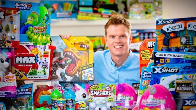 Zuru co-founder and director Nick Mowbray with his company's wares.