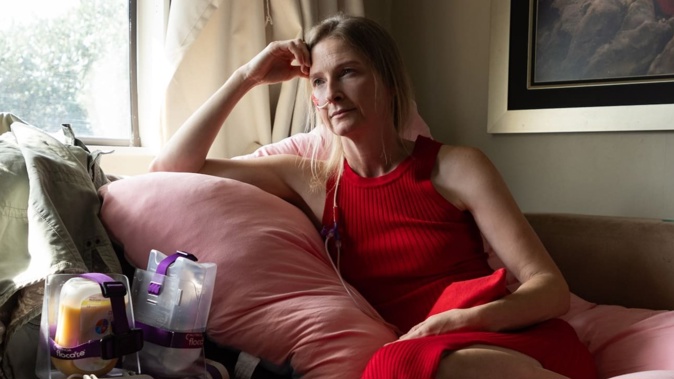 Pam Coburn has Ehlers-Danlos Syndrome and Abdominal Vascular Compression Syndrome. She needs to raise $180,000 for surgery which is not available in New Zealand. Photo / Alex Cairns