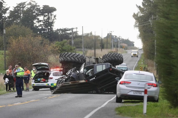 Emergency Services were called to the scene of the crash at around 9am. Photo / George Heard