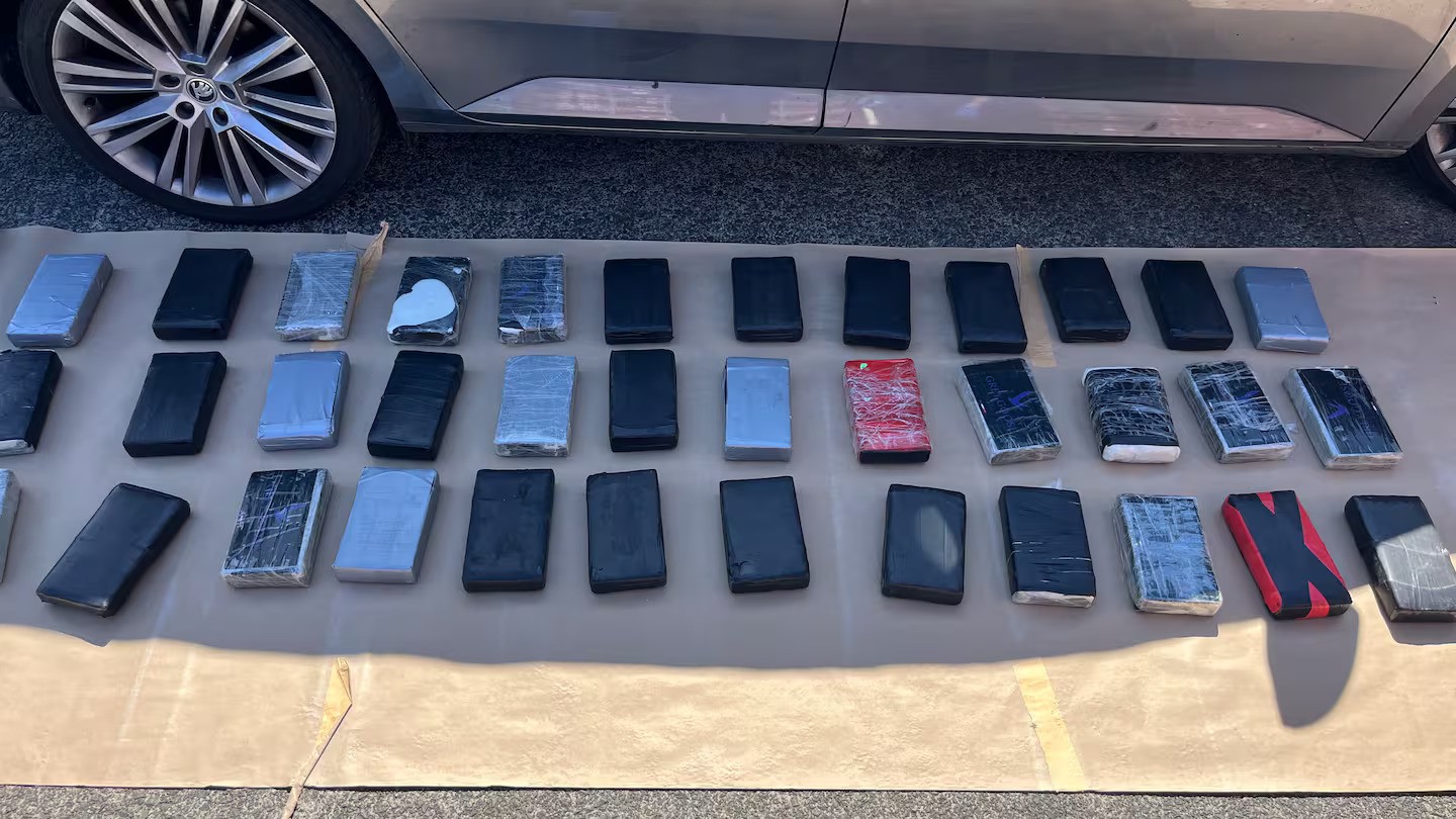 The 36kg worth of cocaine seized was worth about $12.6 million. Photo / NZ Police