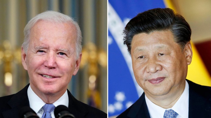 US President Joe Biden and China's President Xi Jinping spoke for more than two hours. Photos / Alex Brandon, Eraldo Peres, AP, File