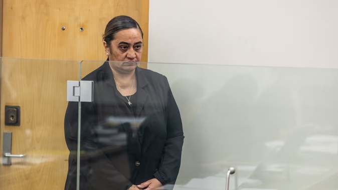 Fiona Bakulich, a former Tipene Funerals undertaker based in Auckland, appears in the Auckland District Court in October 2024. Photo / Michael Craig