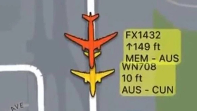 A FedEx plane almost collided with a Southwest flight in Austin Texas.