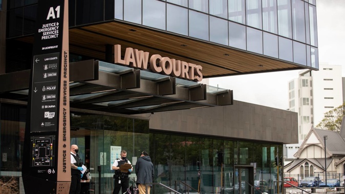 The entrance at the Christchurch Court House. Photo / Herald