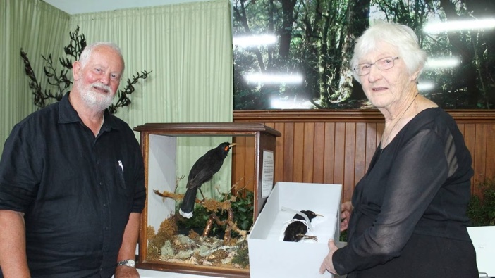 Murray Holden and Nancy Wadsworth from Dannevirke's Gallery of History were delighted the pair could be reunited. Photo / Leanne Warr