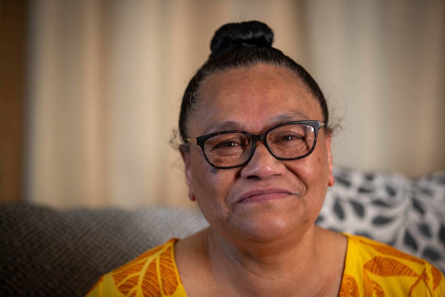 Fualaau Pelenato, of Ranui, found Willow, 2, wandering on Universal Drive. Photo / Michael Craig