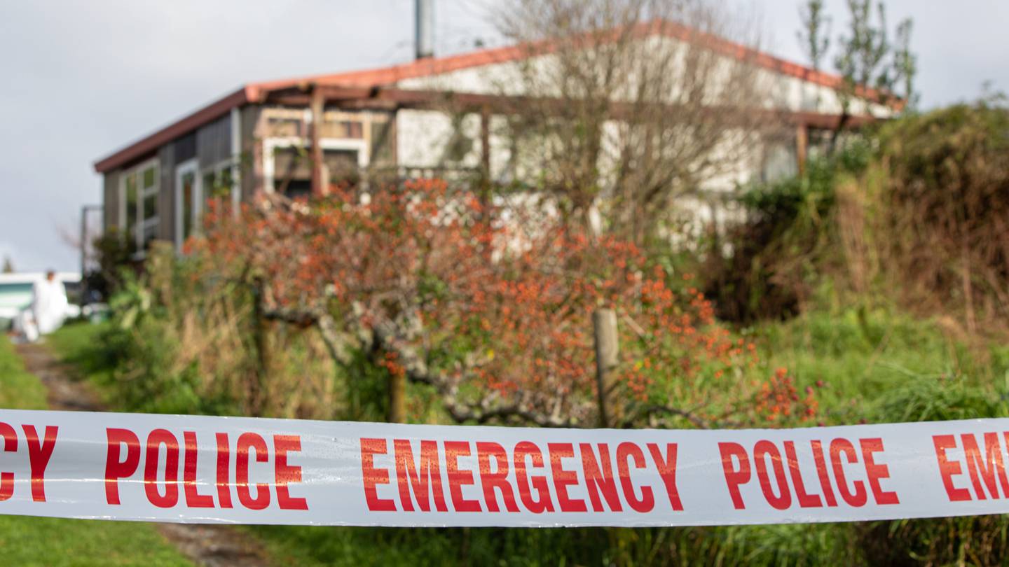 The scene of a homicide investigation in Whakamarama. Photo / Mead Norton