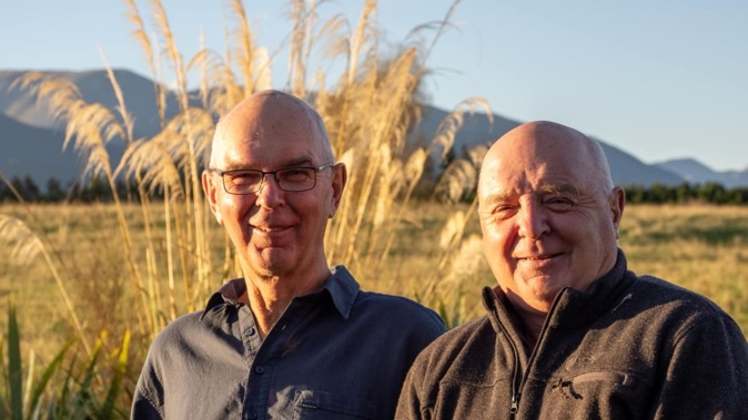Robert Schikker and his brother, Victor Schikker (right), who died after an incident at a Canterbury ice-skating rink. Photo / Supplied