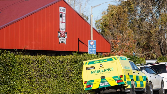 A student has reportedly been assaulted by a fellow student at Oxford Area School this afternoon. Photo / George Heard