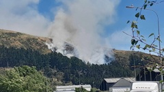 A fire has broken out in the Port Hills. Photo: Supplied / Sharleen Duncan