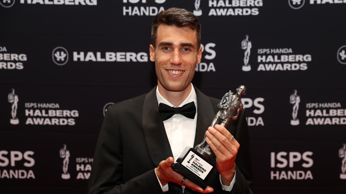 Hamish Kerr, athletics, wins the Sportsman of the Year award during the 62nd ISPS Handa Halberg Awards 2025 at Spark Arena on February 18, 2025 in Auckland, New Zealand. (Photo by Fiona Goodall/Getty Images)