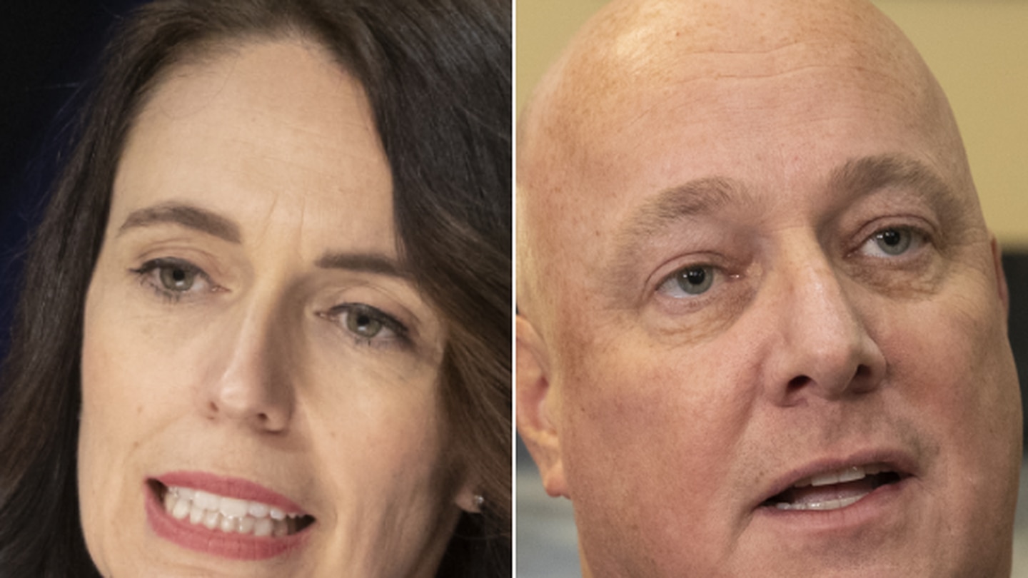 Prime Minister Jacinda Ardern and National leader Christopher Luxon. Photos / Mark Mitchell