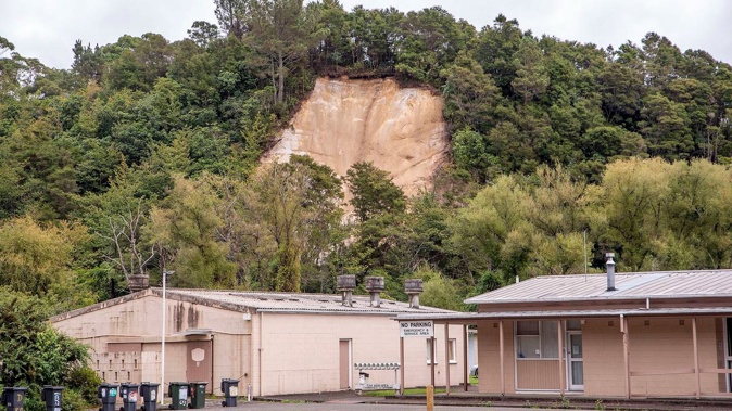 A slip behind Tamarangi Drive in Kawerau. Photo / Troy Baker