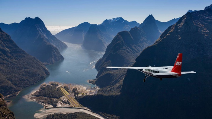 Scenic flight operators are opposing a plan to close Milford Sound Airport. (Photo / Milford Sound Scenic Flights, Supplied)