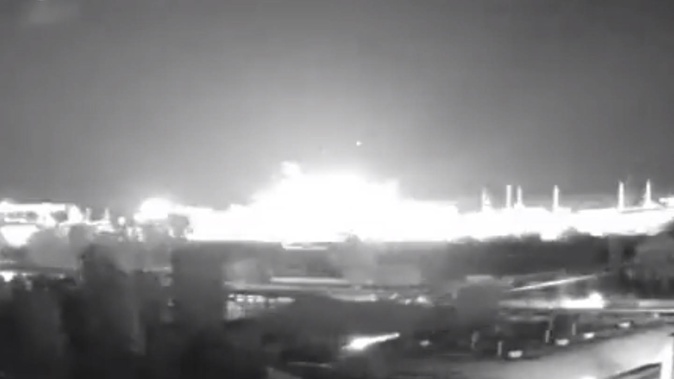 The attack was captured on video. Photo / Defense of Ukraine/Twitter