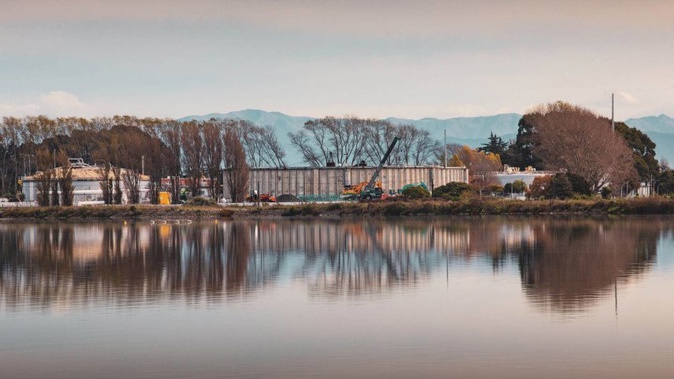 The three-storey high wastewater treatment plant in Bromley, Christchurch. Photo / Supplied