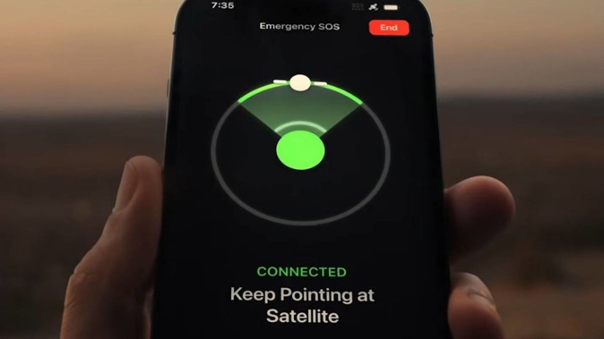 Apple is using US satellite network provider Globalstar - which has emerged as Rocket Lab's largest single customer - for its new SOS service, for areas with no cellular or Wi-Fi coverage. Photo / Supplied