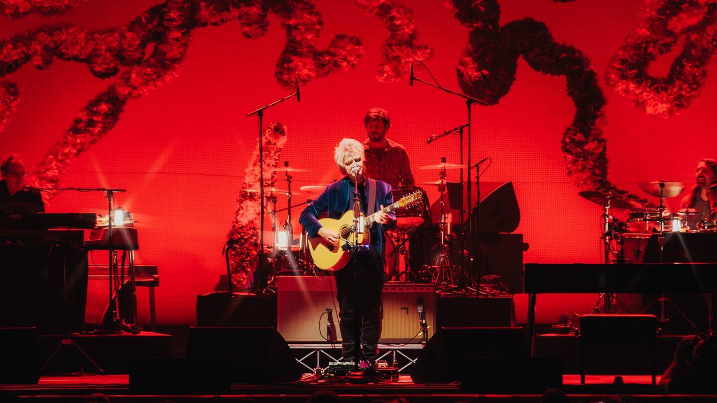 Crowded House performing at Auckland's Spark Arena.  Photo / Chontalle Musson