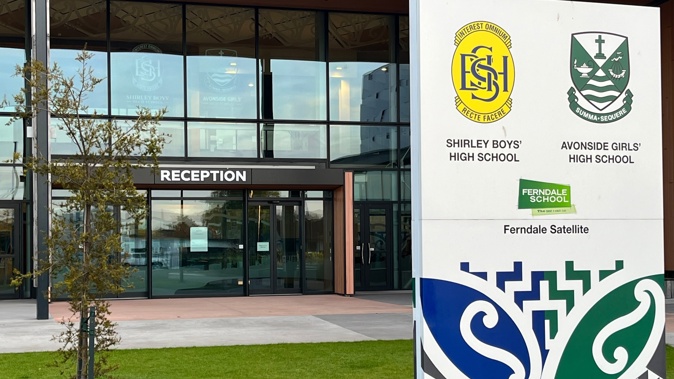 A student from Shirley Boys’ High School was taken to hospital on Tuesday morning with meningococcal meningitis. Photo / Supplied