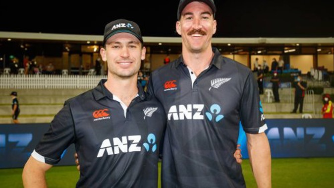 Will Young and debutant Blair Tickner. (Photo / NZ Herald)
