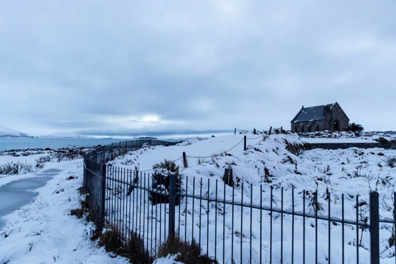 Tekapo residents woke to a dumping of snow this week. Photograph / George Heard