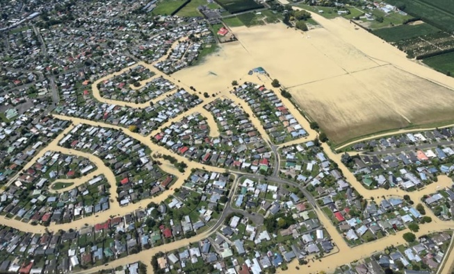 Flooding in Napier following Cyclone Gabrielle. Photo / NZDF, supplied via ODT