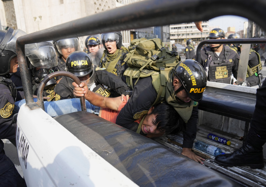 Protesters are seeking immediate elections, Boluarte's resignation, the release of ousted President Pedro Castillo and justice for up to 48 protesters killed in clashes with police. Photo / AP