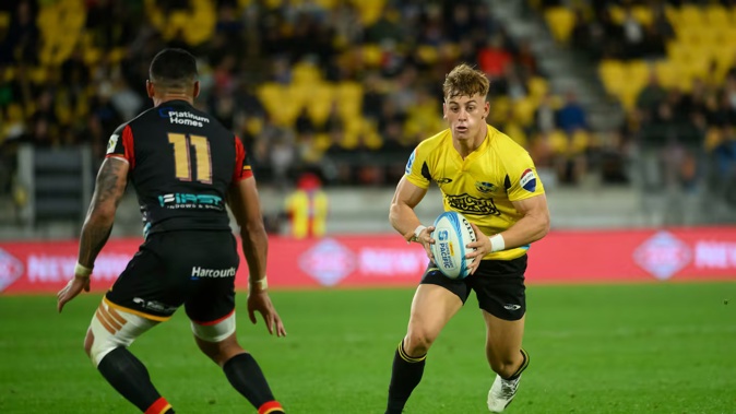 Ruben Love in action for the Hurricanes against the Chiefs. Photo / Photosport