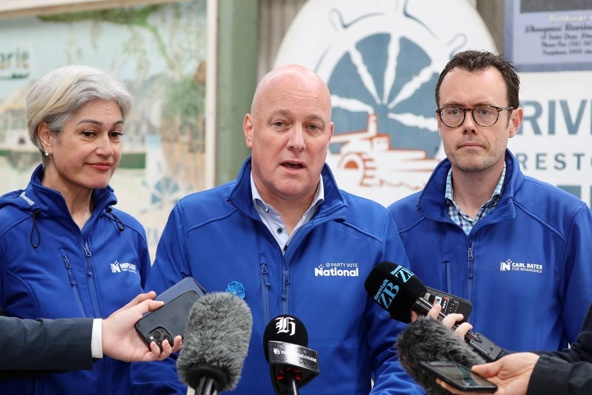 National leader Christopher Luxon said he did not want to work with NZ First. Photo / Mark Mitchell
